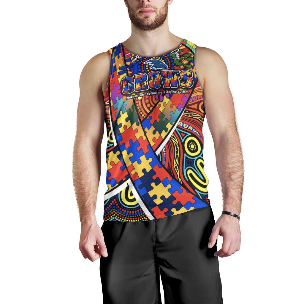 Autism Awareness Australia Adelaide Crows Men Tank Top Aboriginal Indigenous Art