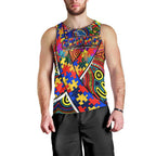 Autism Awareness Australia Adelaide Crows Men Tank Top Aboriginal Indigenous Art