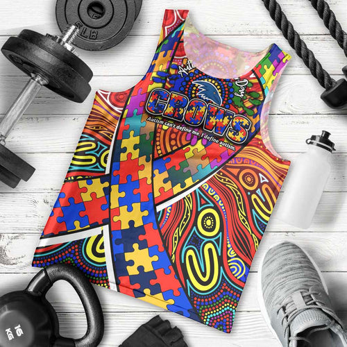 Autism Awareness Australia Adelaide Crows Men Tank Top Aboriginal Indigenous Art