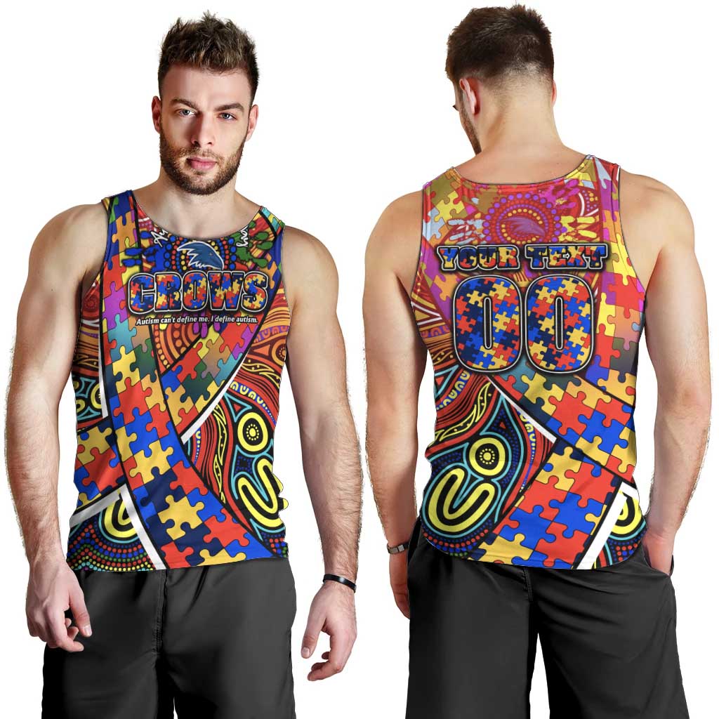 Autism Awareness Australia Adelaide Crows Men Tank Top Aboriginal Indigenous Art