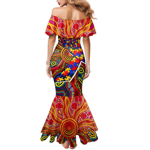 Autism Awareness Australia Adelaide Crows Mermaid Dress Aboriginal Indigenous Art