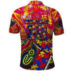 Autism Awareness Australia Adelaide Crows Polo Shirt Aboriginal Indigenous Art