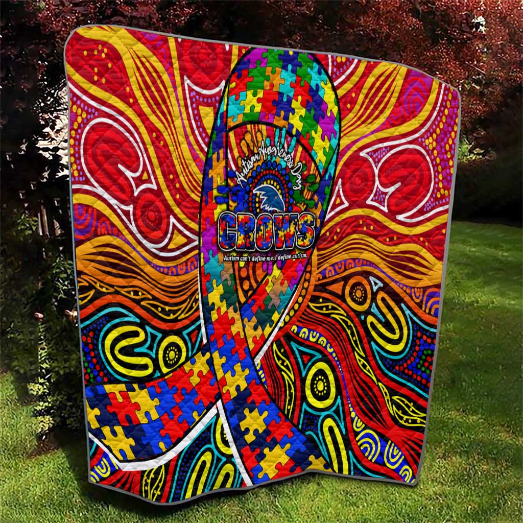 Autism Awareness Australia Adelaide Crows Quilt Aboriginal Indigenous Art