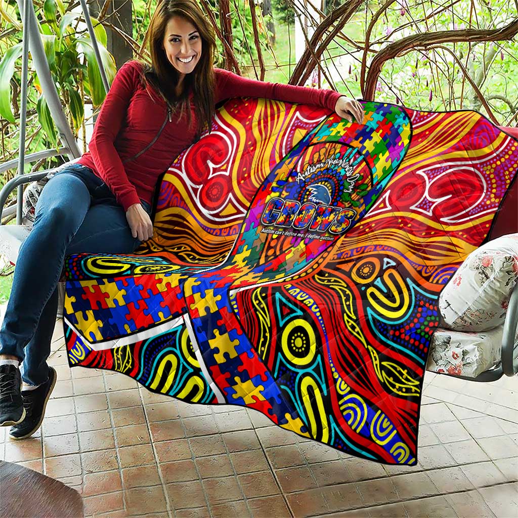 Autism Awareness Australia Adelaide Crows Quilt Aboriginal Indigenous Art