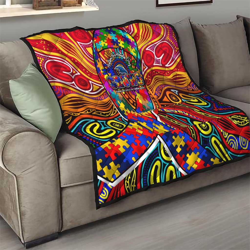 Autism Awareness Australia Adelaide Crows Quilt Aboriginal Indigenous Art
