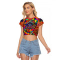 Autism Awareness Australia Adelaide Crows Raglan Cropped T Shirt Aboriginal Indigenous Art