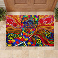 Autism Awareness Australia Adelaide Crows Rubber Doormat Aboriginal Indigenous Art
