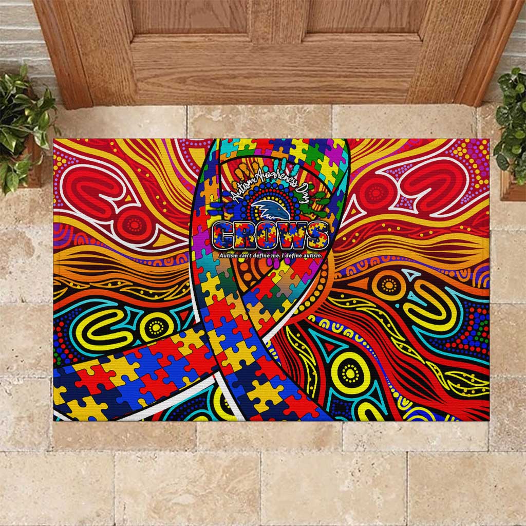 Autism Awareness Australia Adelaide Crows Rubber Doormat Aboriginal Indigenous Art