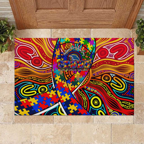 Autism Awareness Australia Adelaide Crows Rubber Doormat Aboriginal Indigenous Art