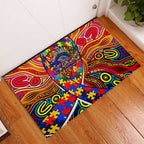 Autism Awareness Australia Adelaide Crows Rubber Doormat Aboriginal Indigenous Art