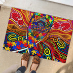 Autism Awareness Australia Adelaide Crows Rubber Doormat Aboriginal Indigenous Art