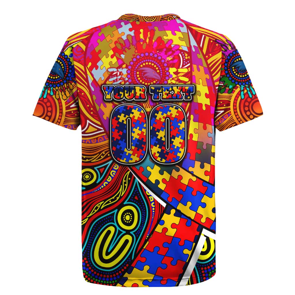 Autism Awareness Australia Adelaide Crows Rugby Jersey Aboriginal Indigenous Art
