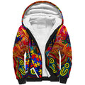 Autism Awareness Australia Adelaide Crows Sherpa Hoodie Aboriginal Indigenous Art