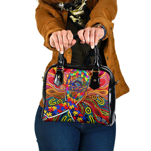 Autism Awareness Australia Adelaide Crows Shoulder Handbag Aboriginal Indigenous Art