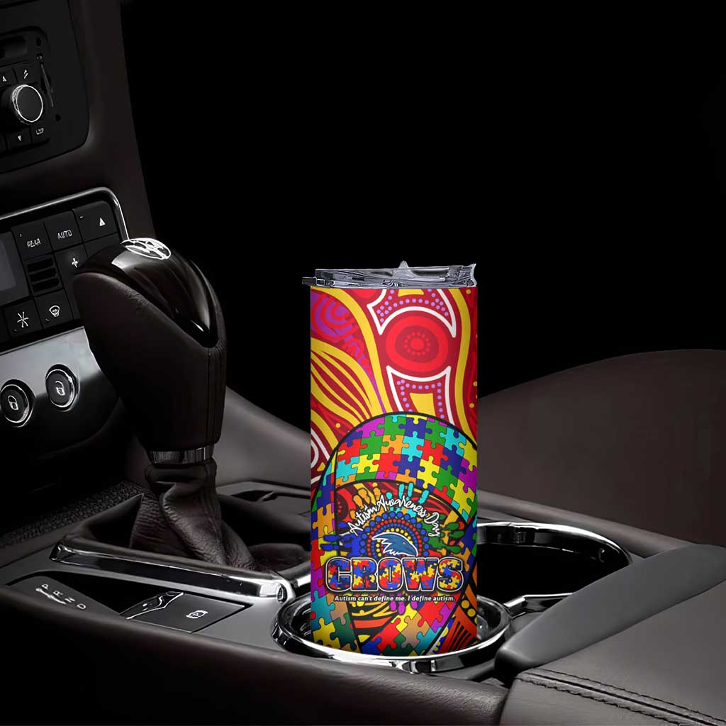 Autism Awareness Australia Adelaide Crows Skinny Tumbler Aboriginal Indigenous Art