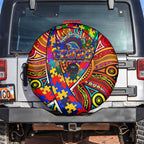 Autism Awareness Australia Adelaide Crows Spare Tire Cover Aboriginal Indigenous Art