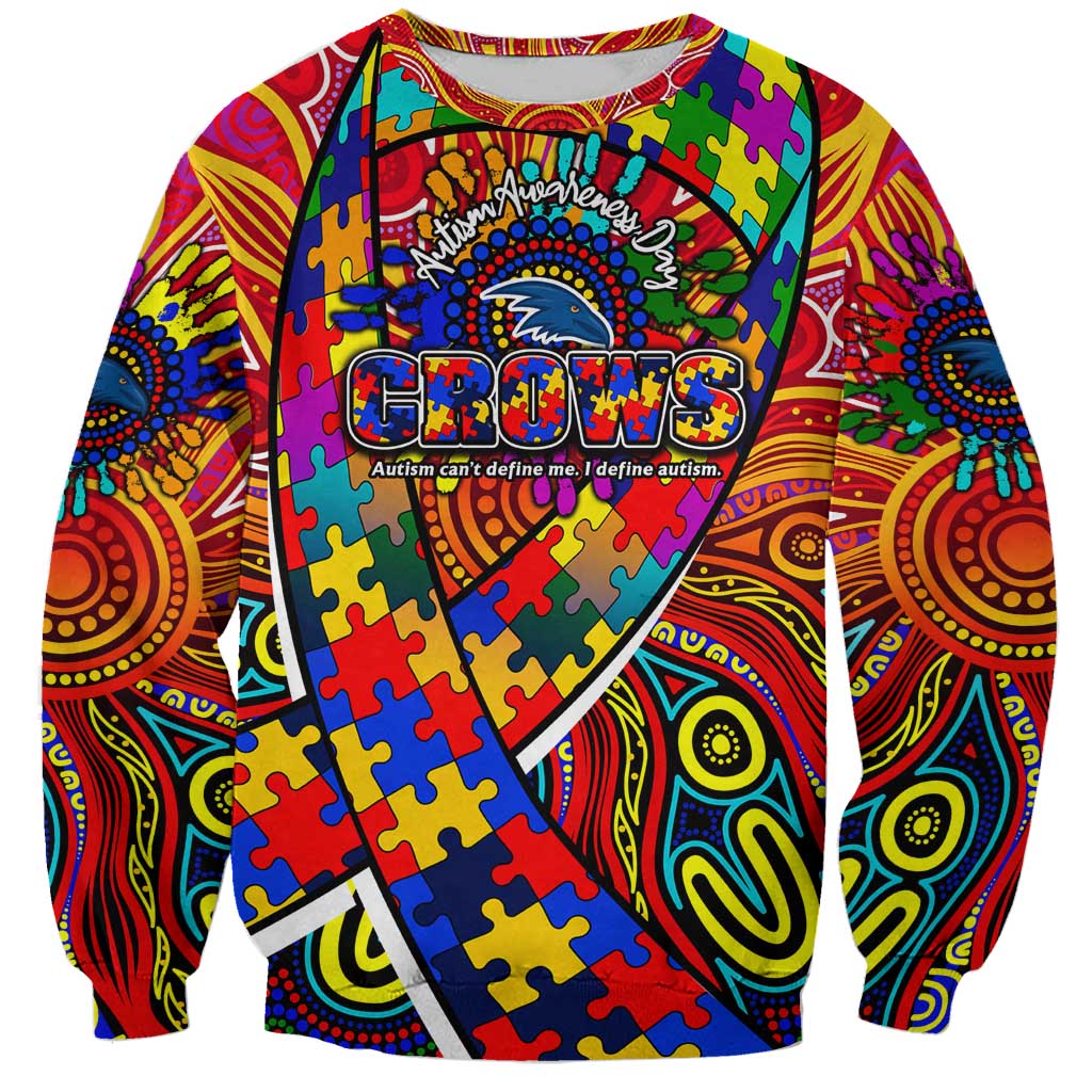 Autism Awareness Australia Adelaide Crows Sweatshirt Aboriginal Indigenous Art