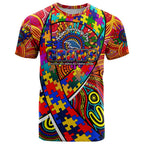 Autism Awareness Australia Adelaide Crows T Shirt Aboriginal Indigenous Art