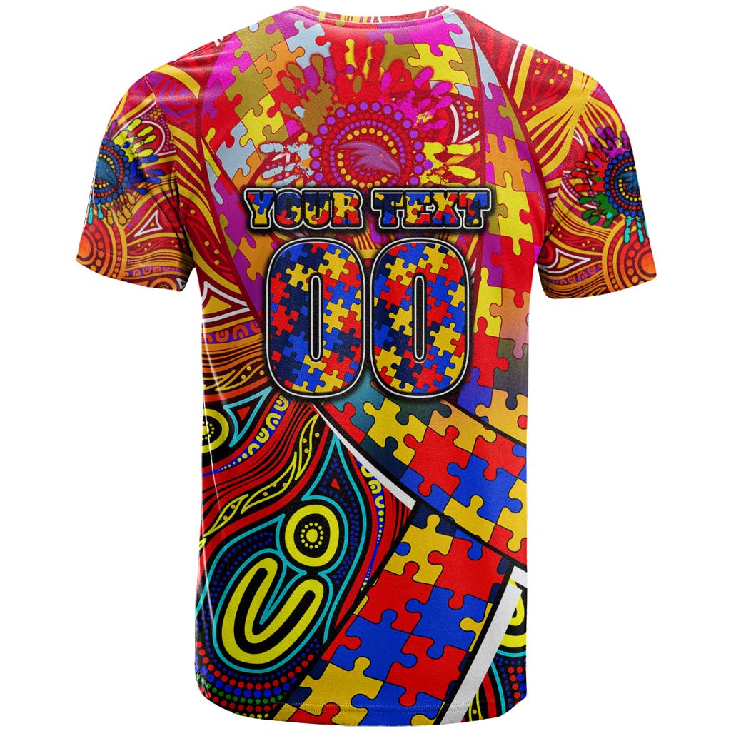 Autism Awareness Australia Adelaide Crows T Shirt Aboriginal Indigenous Art