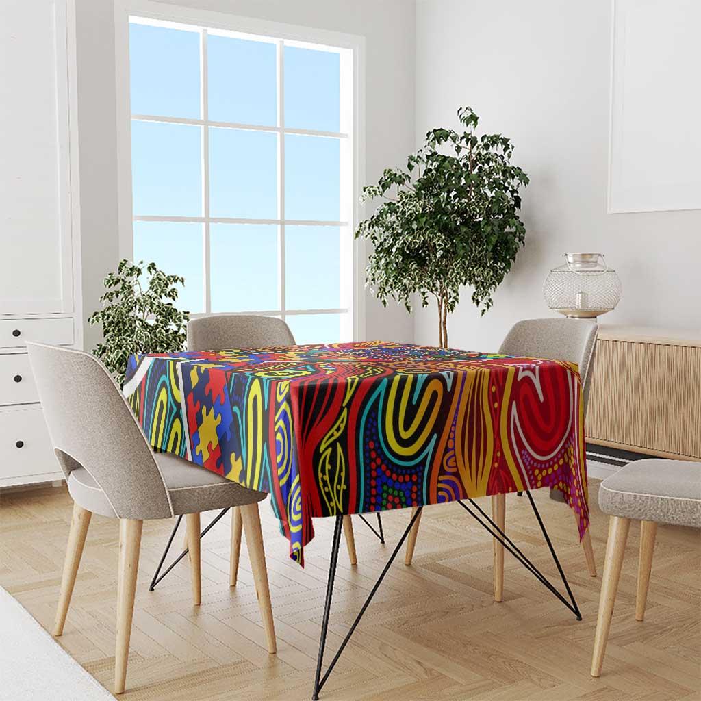 Autism Awareness Australia Adelaide Crows Tablecloth Aboriginal Indigenous Art