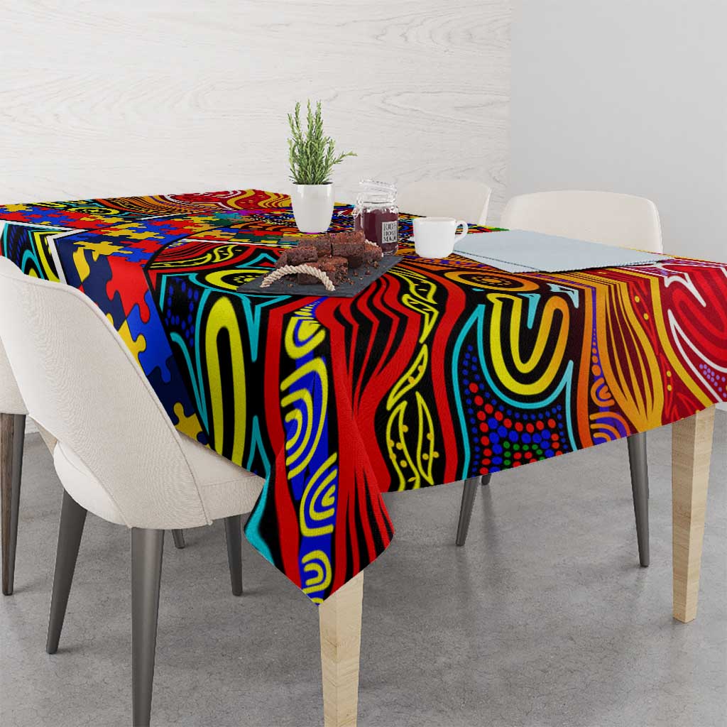 Autism Awareness Australia Adelaide Crows Tablecloth Aboriginal Indigenous Art