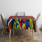 Autism Awareness Australia Adelaide Crows Tablecloth Aboriginal Indigenous Art