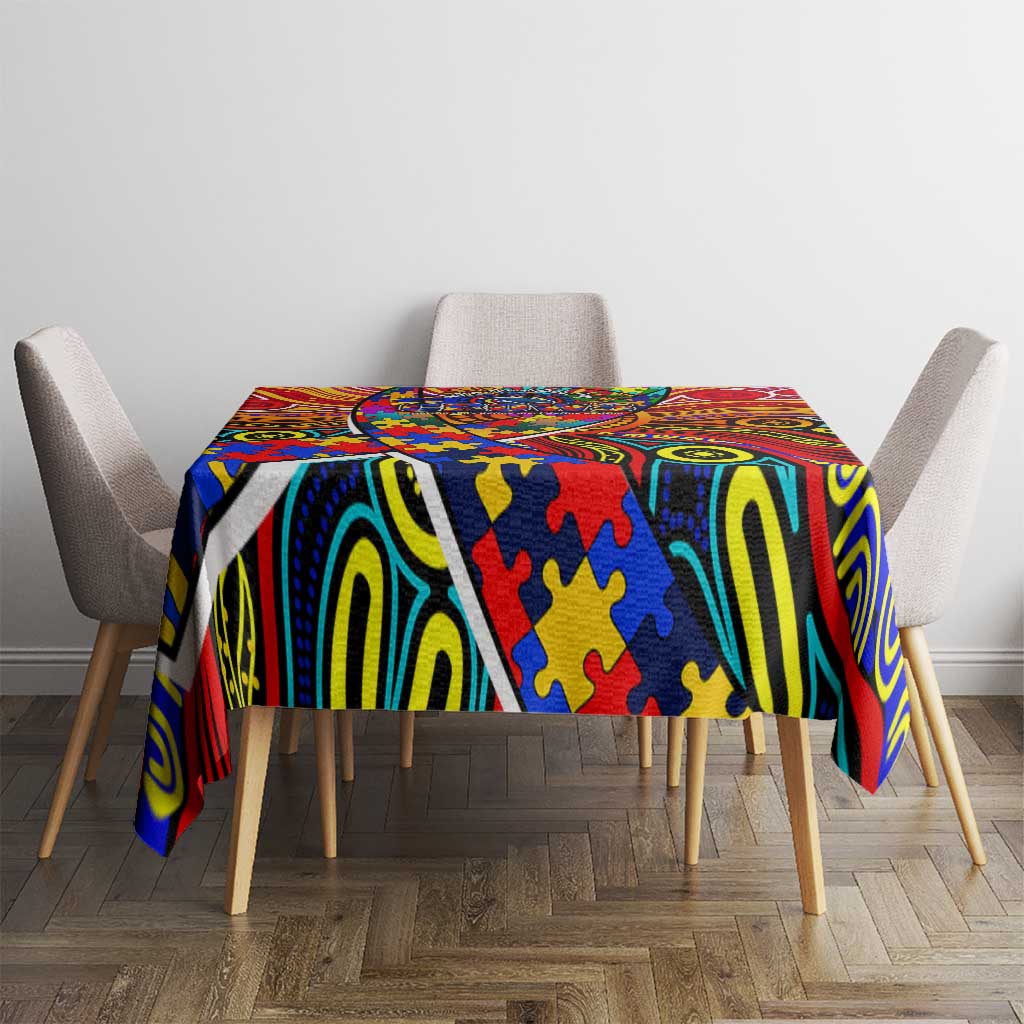Autism Awareness Australia Adelaide Crows Tablecloth Aboriginal Indigenous Art