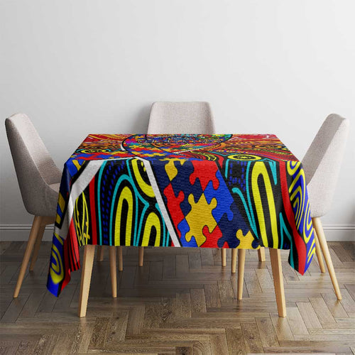 Autism Awareness Australia Adelaide Crows Tablecloth Aboriginal Indigenous Art