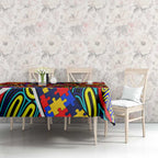 Autism Awareness Australia Adelaide Crows Tablecloth Aboriginal Indigenous Art