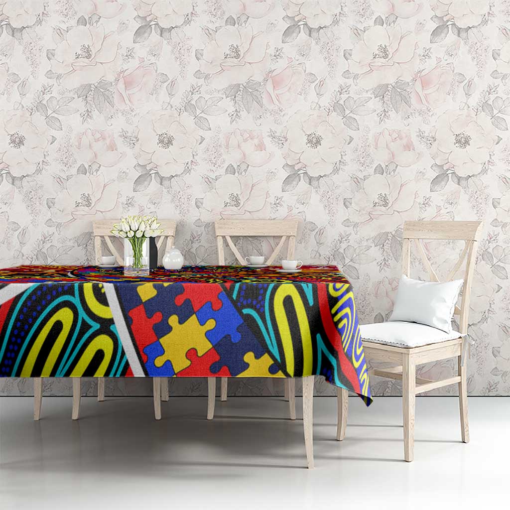Autism Awareness Australia Adelaide Crows Tablecloth Aboriginal Indigenous Art