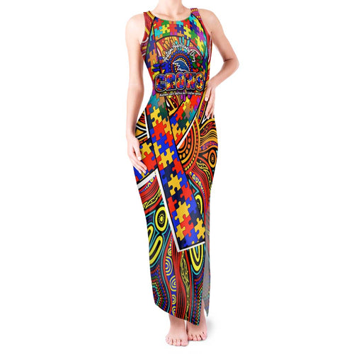 Autism Awareness Australia Adelaide Crows Tank Maxi Dress Aboriginal Indigenous Art