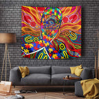 Autism Awareness Australia Adelaide Crows Tapestry Aboriginal Indigenous Art