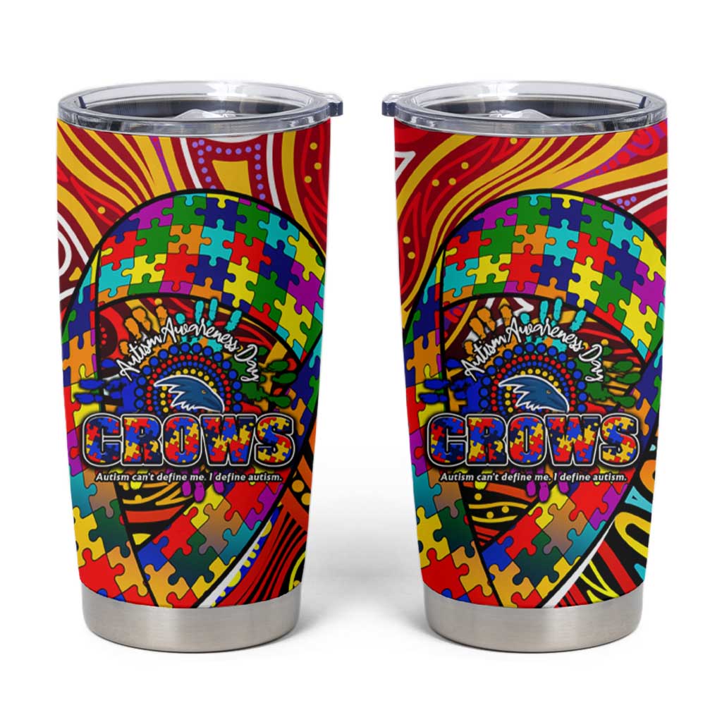 Autism Awareness Australia Adelaide Crows Tumbler Cup Aboriginal Indigenous Art