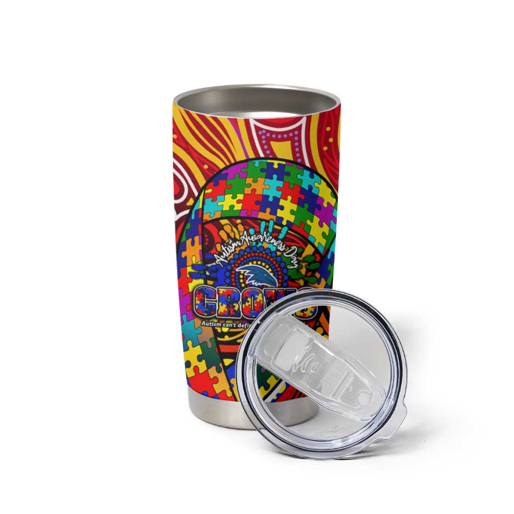 Autism Awareness Australia Adelaide Crows Tumbler Cup Aboriginal Indigenous Art