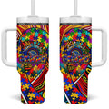 Autism Awareness Australia Adelaide Crows Tumbler With Handle Aboriginal Indigenous Art