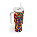 Autism Awareness Australia Adelaide Crows Tumbler With Handle Aboriginal Indigenous Art