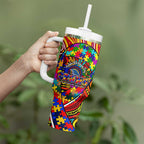 Autism Awareness Australia Adelaide Crows Tumbler With Handle Aboriginal Indigenous Art