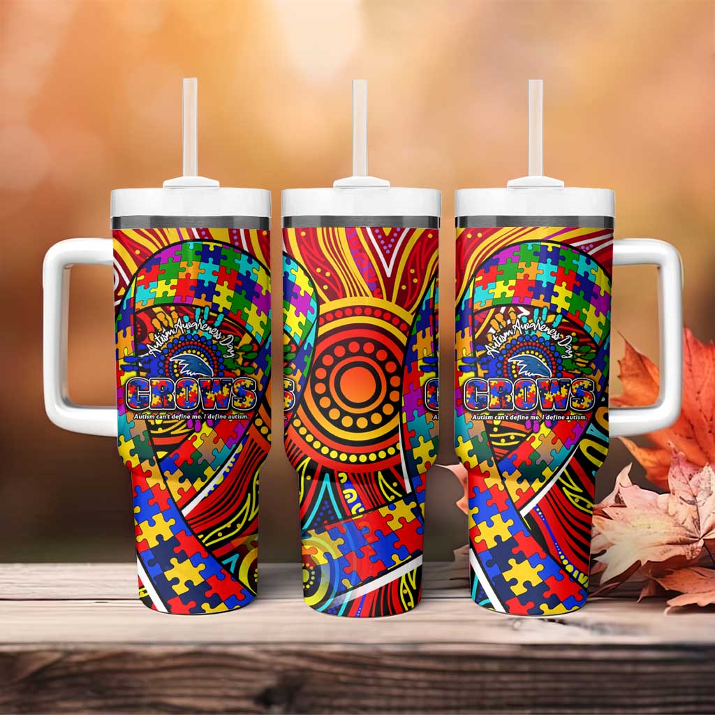 Autism Awareness Australia Adelaide Crows Tumbler With Handle Aboriginal Indigenous Art