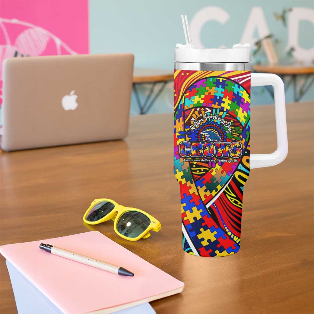 Autism Awareness Australia Adelaide Crows Tumbler With Handle Aboriginal Indigenous Art