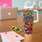 Autism Awareness Australia Adelaide Crows Tumbler With Handle Aboriginal Indigenous Art