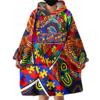 Autism Awareness Australia Adelaide Crows Wearable Blanket Hoodie Aboriginal Indigenous Art
