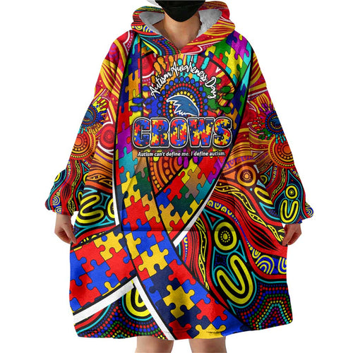 Autism Awareness Australia Adelaide Crows Wearable Blanket Hoodie Aboriginal Indigenous Art