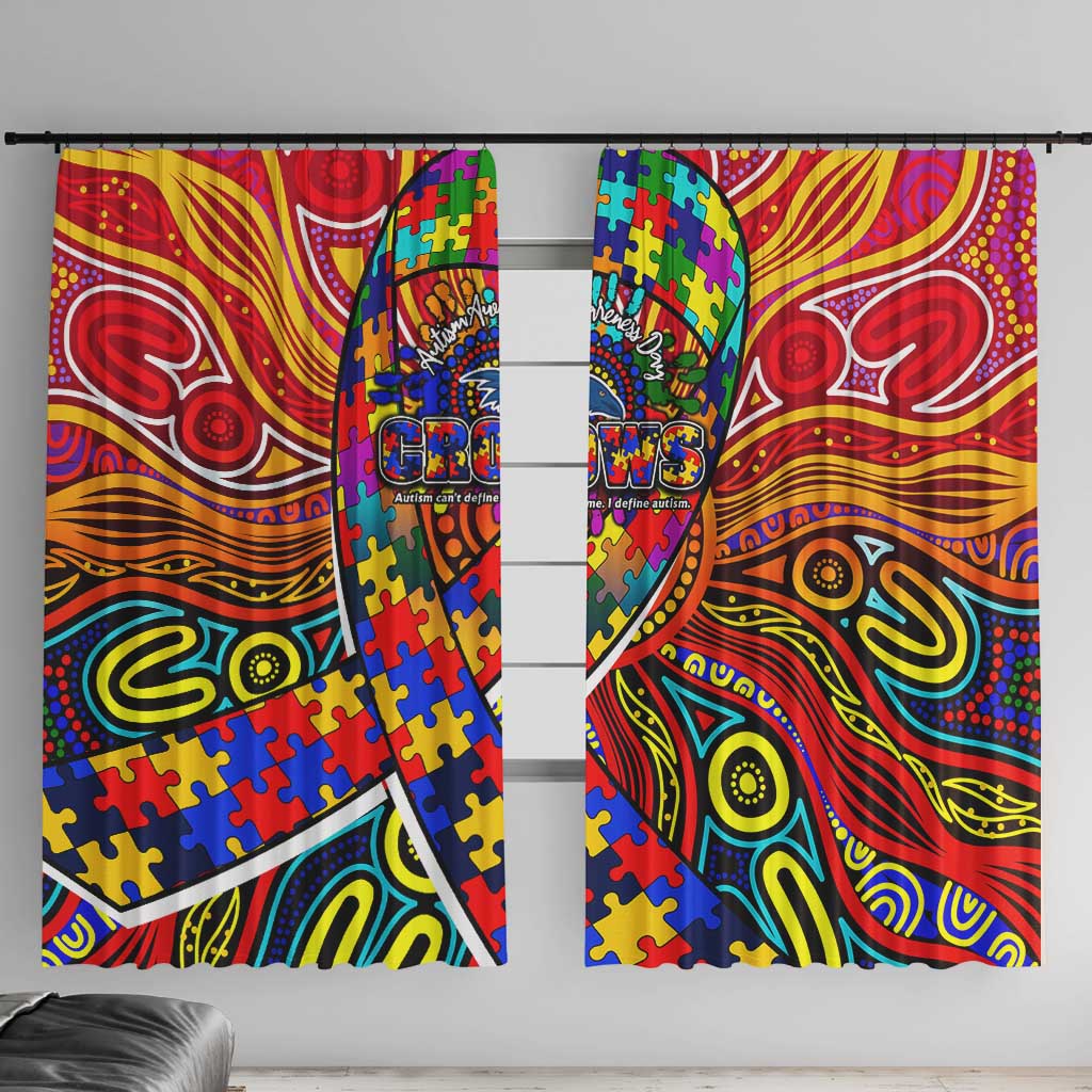 Autism Awareness Australia Adelaide Crows Window Curtain Aboriginal Indigenous Art