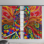 Autism Awareness Australia Adelaide Crows Window Curtain Aboriginal Indigenous Art