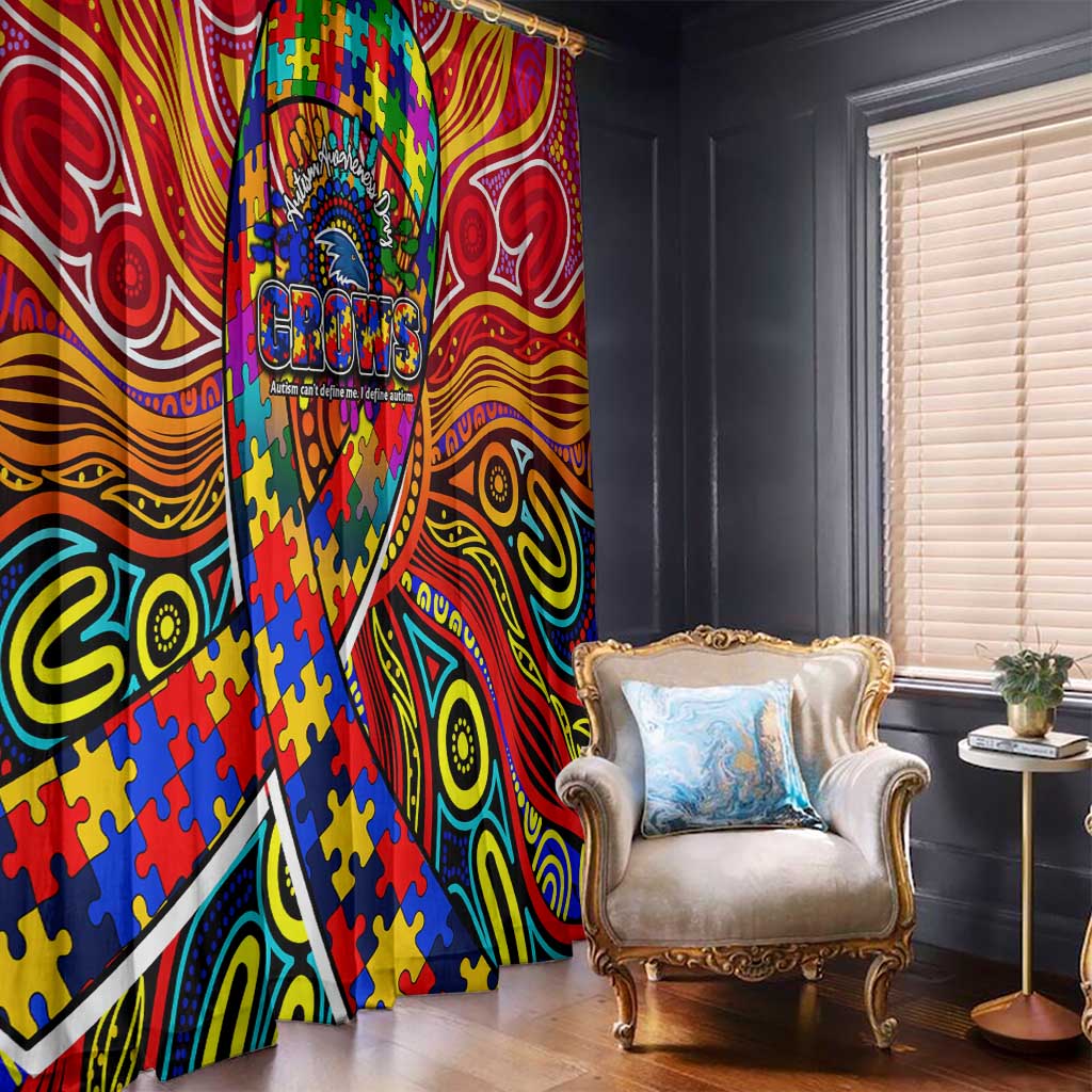 Autism Awareness Australia Adelaide Crows Window Curtain Aboriginal Indigenous Art