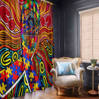 Autism Awareness Australia Adelaide Crows Window Curtain Aboriginal Indigenous Art