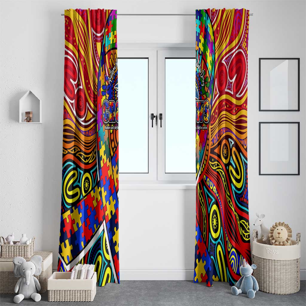 Autism Awareness Australia Adelaide Crows Window Curtain Aboriginal Indigenous Art