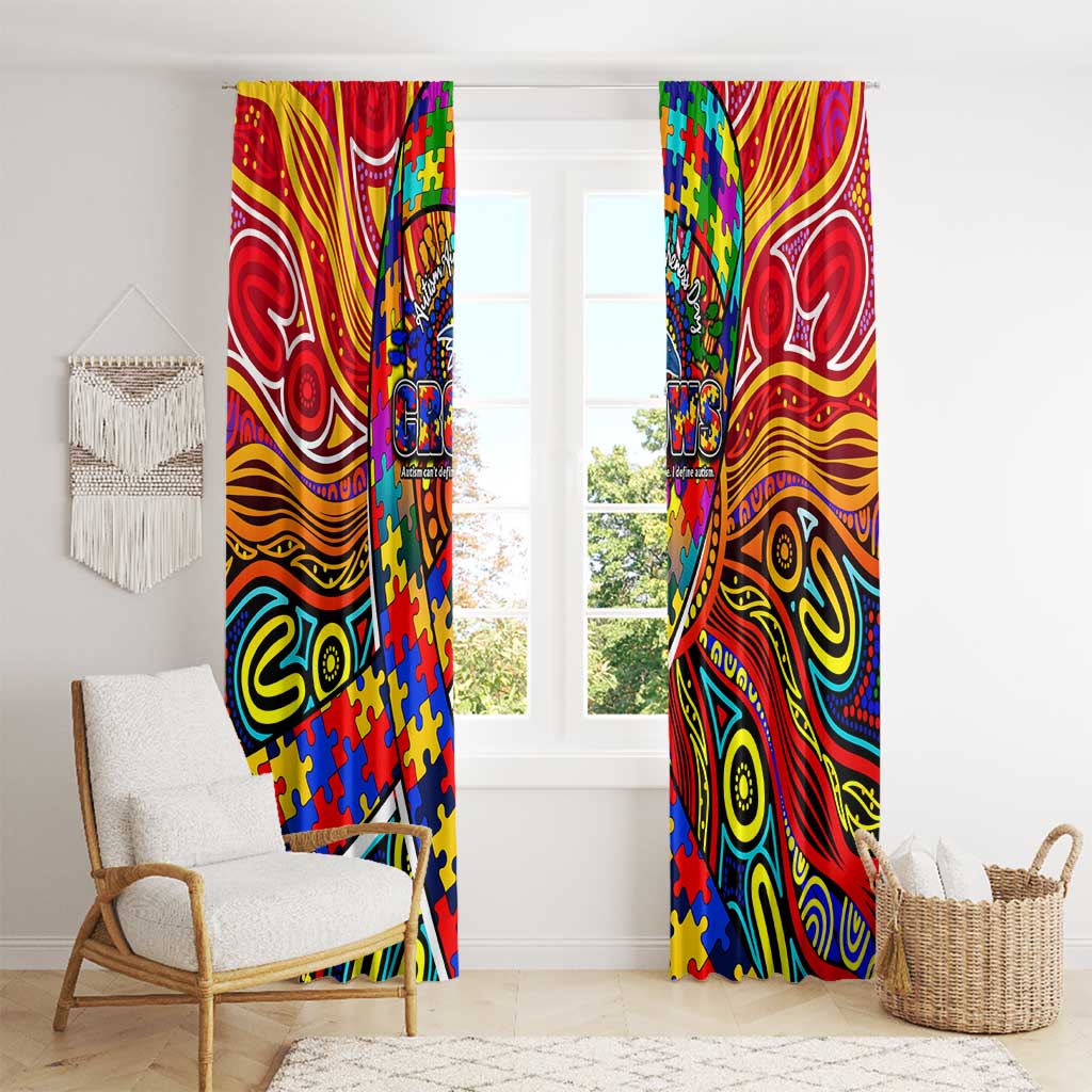 Autism Awareness Australia Adelaide Crows Window Curtain Aboriginal Indigenous Art