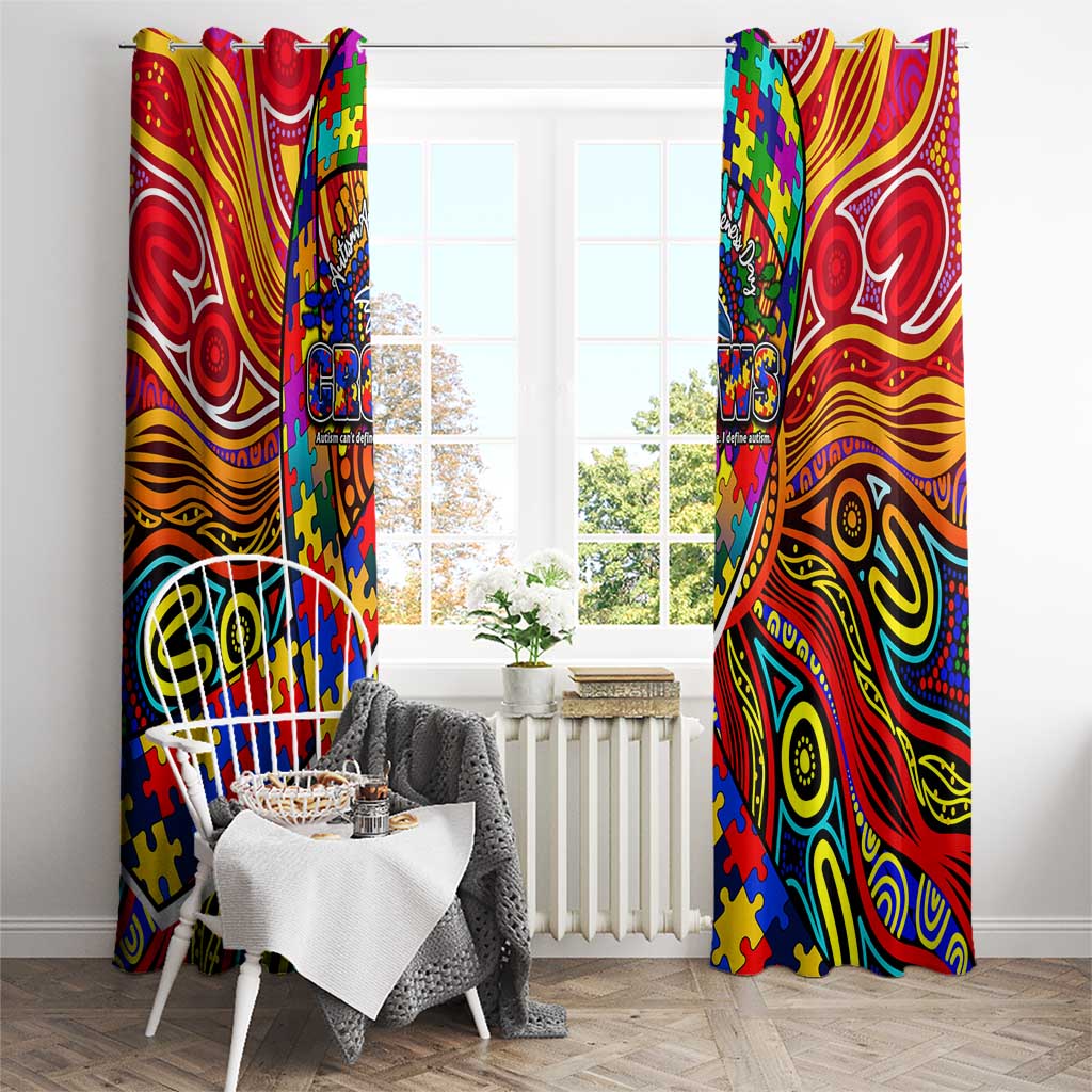 Autism Awareness Australia Adelaide Crows Window Curtain Aboriginal Indigenous Art