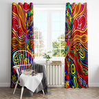 Autism Awareness Australia Adelaide Crows Window Curtain Aboriginal Indigenous Art